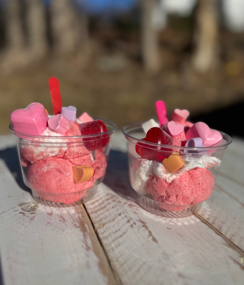 Valentine Ice Cream Sundaes