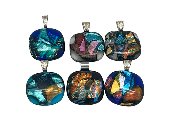 Fused Glass Pendants by Ann